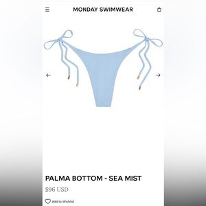 Monday swim, Palma bottom in sea mist, size small NWT